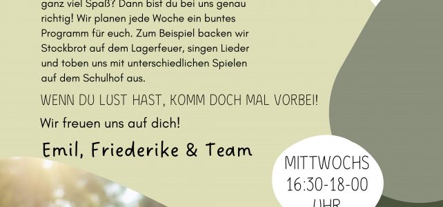 Spiel, Spaß und Abenteuer immer mittwochs